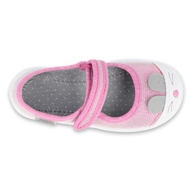 Scarpe per bambini Befado 209P034 rosa d'argento 3