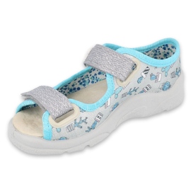 Scarpe per bambini Befado 869X155 blu argento grigio 1