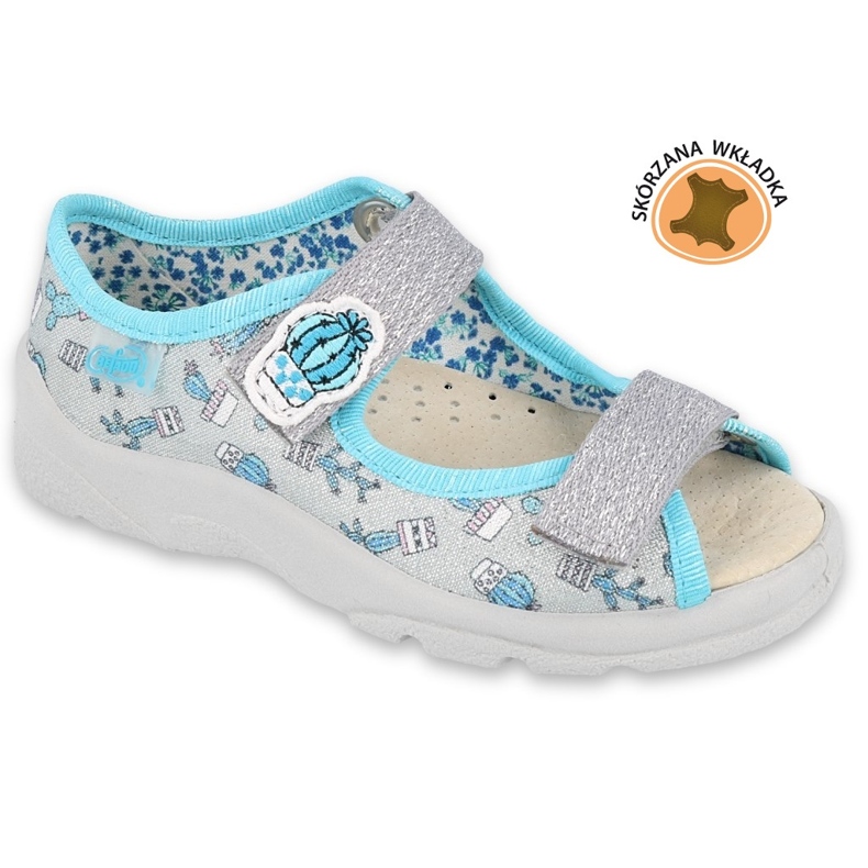 Scarpe per bambini Befado 869X155 blu d'argento grigio 4