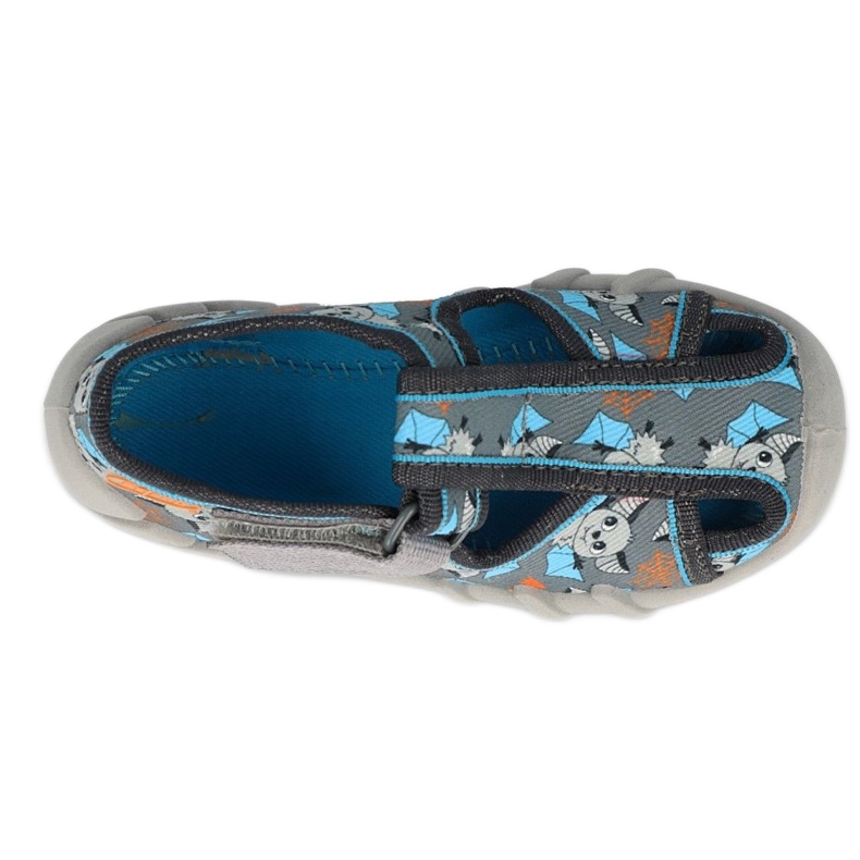 Ciabatte per bambini Befado 190P104 grigio-blu 3