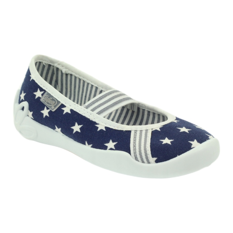 Scarpe per bambini Befado 193Y065 bianca blu navy grigio 2