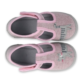 Scarpe per bambini Befado 531P084 rosa grigio 2