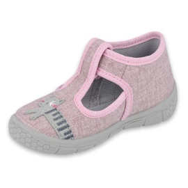 Scarpe per bambini Befado 531P084 rosa grigio 4