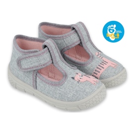 Scarpe per bambini Befado 531P072 rosa grigio 7