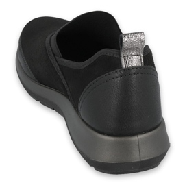 Scarpe da donna Befado 156D006 nero argento 2