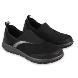 Scarpe da donna Befado 156D006 nero d'argento 5