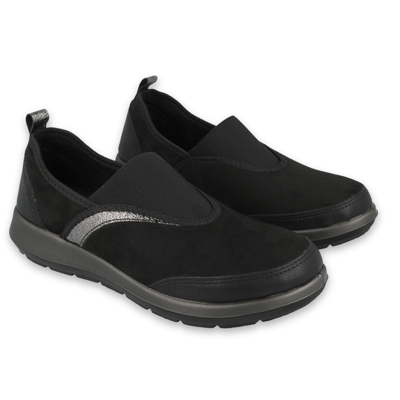 Scarpe da donna Befado 156D006 nero d'argento 5