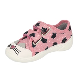Scarpe da bambino Befado 907P150 GATTI nero rosa d'argento 1