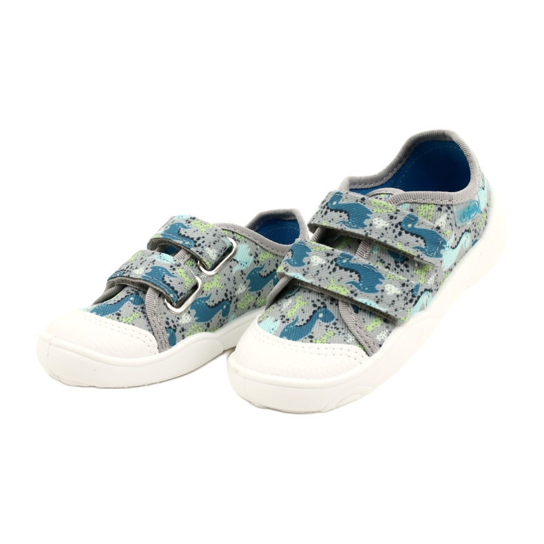 Scarpe da bambino Befado 907P156 Dino blu grigio verde 2
