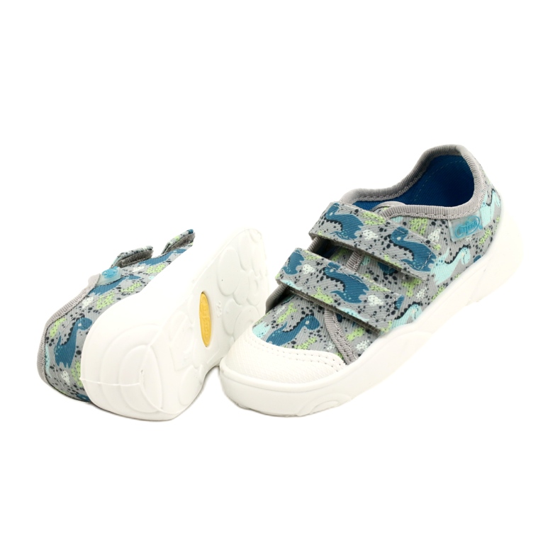 Scarpe da bambino Befado 907P156 Dino blu grigio verde 5