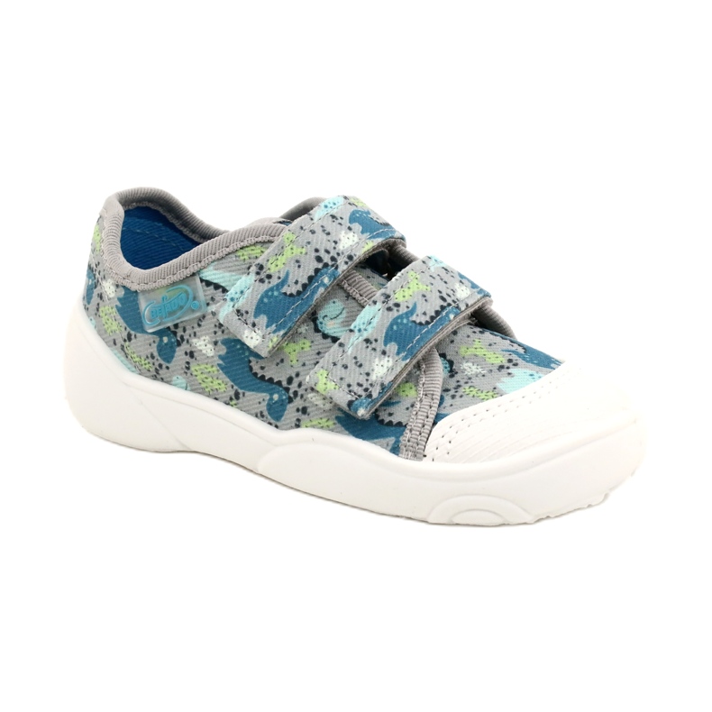 Scarpe da bambino Befado 907P156 Dino blu grigio verde 1