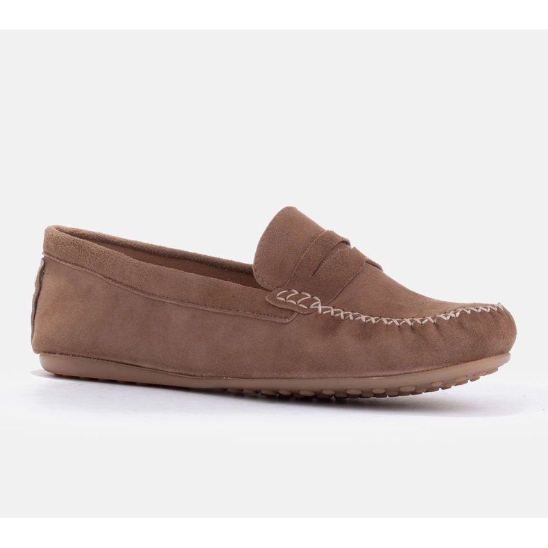 Marco Shoes Mocassini classici realizzati in morbida pelle scamosciata marrone 2