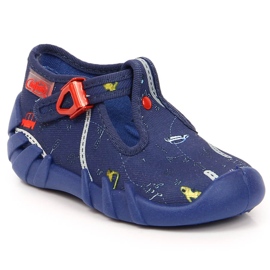 Ciabatte da bambino con chiusura Befado blu navy 2