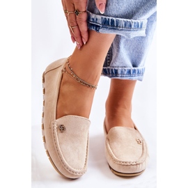 PS1 Mocassini Colena in suede da donna beige 1