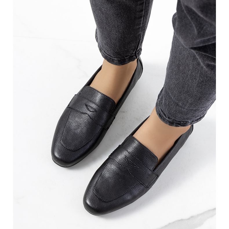 Scarpe in pelle nera di Zulte nero 1