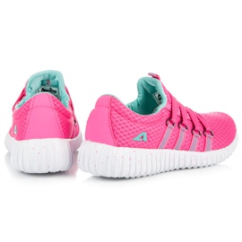 American Club Scarpe sportive in tessuto rosa 1