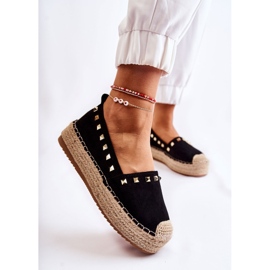 WT1 Espadrillas Da Donna Con Borchie Nere Laross nero 2