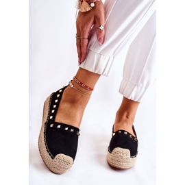 WT1 Espadrillas Da Donna Con Borchie Nere Laross nero 1