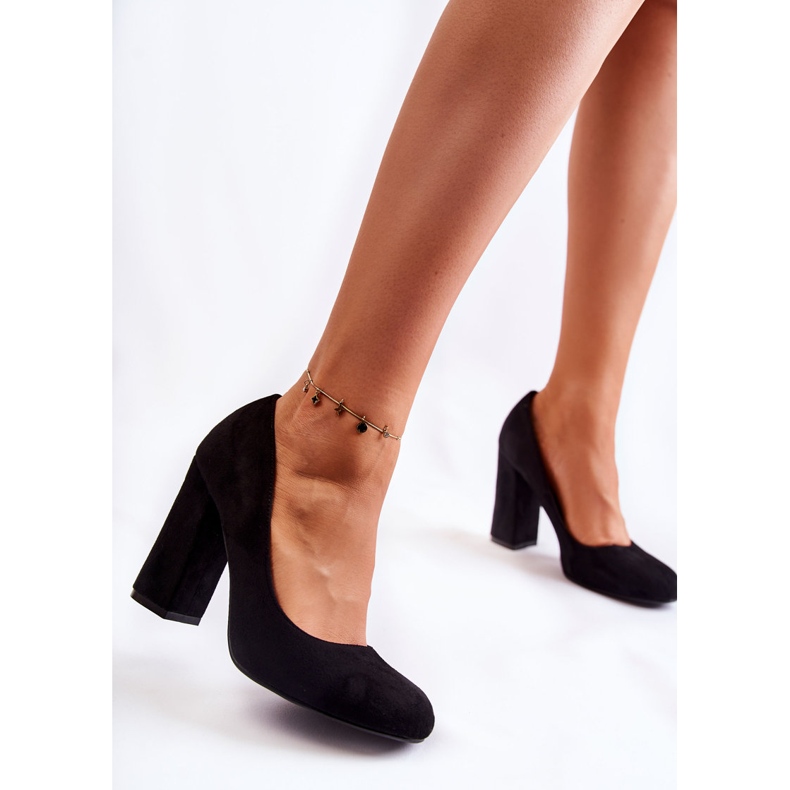 WT1 Décolleté Classiche In Pelle Scamosciata Sul Tallone Reiser Nero 2