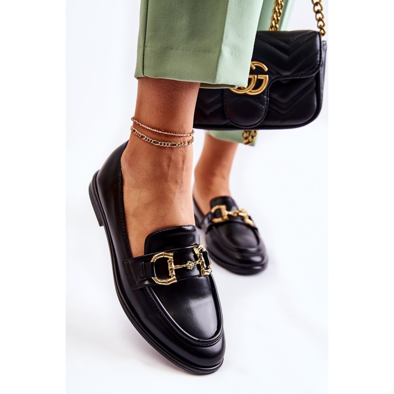 WS1 Mocassini da donna neri di Coriso nero 2