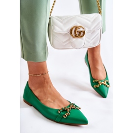 WS1 Ballerine Da Donna In Spitz Con Decorazione Carlos Verde 2