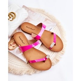WS1 Infradito da donna laccati fucsia Jimena rosa 1