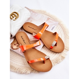 WS1 Infradito da donna laccate Neon Orange Jimena arancia 1