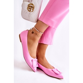 WS1 Ballerine in pelle con ornamento rosa Simone Spitz 2