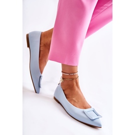 WS1 Ballerine in pelle con ornamento blu Simone Spitz 2