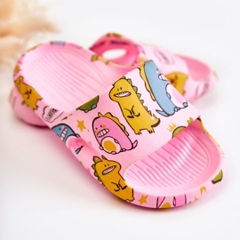 WJ1 Pantofole di dinosauro Astro rosa per bambini leggere 2