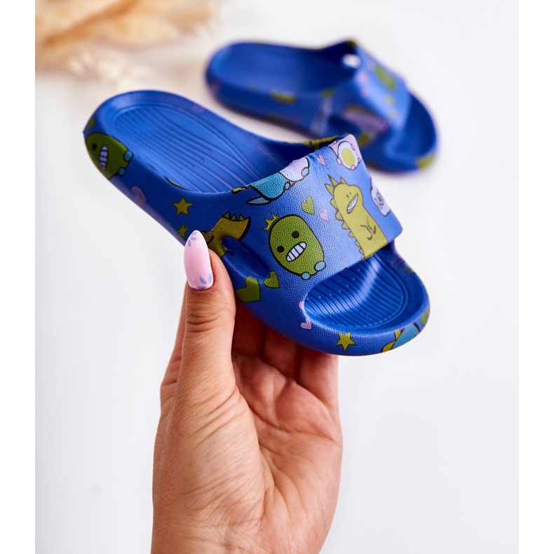 WJ1 Pantofole di dinosauro Astro blu per bambini leggere 1