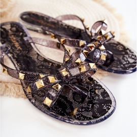 WJ1 Infradito da donna in gomma nera Monise nero 2