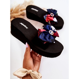 WJ1 Pantofole con zeppa in schiuma Silana da donna nere nero multicolore 1