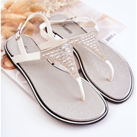 WJ1 Sandali Da Donna Infradito Con Ornamenti Bianco Atlanta 1