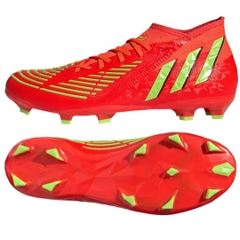 Scarpe Adidas Predator Edge.2 Fg GW1009 rosso arance e rosse 1