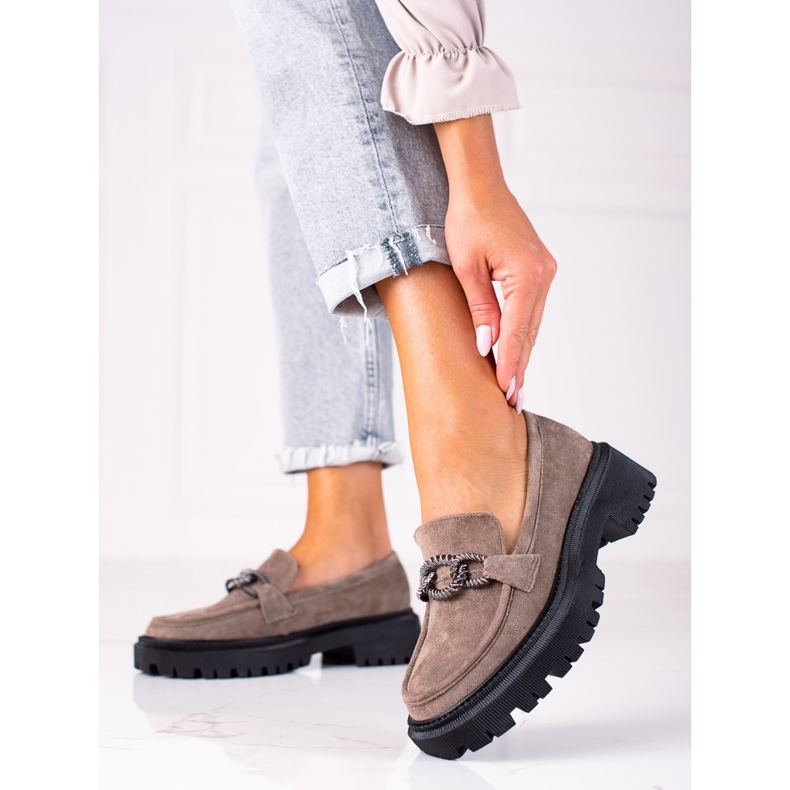 SHELOVET Mocassini Sulla Piattaforma marrone 1