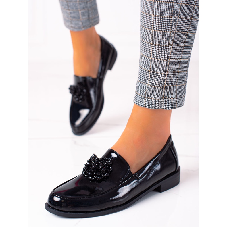 SHELOVET Mocassini da donna nero 1