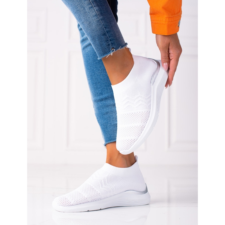 SHELOVET Scarpe da fitness sportive bianca 1
