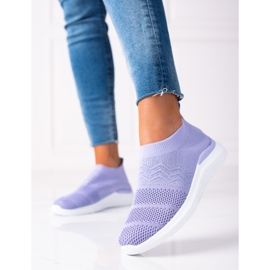 SHELOVET Scarpe da fitness sportive viola 1