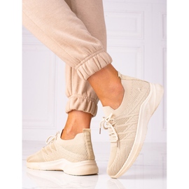 SHELOVET Comode scarpe da fitness beige 2