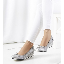 Sneakers con zeppa argento Blance 2