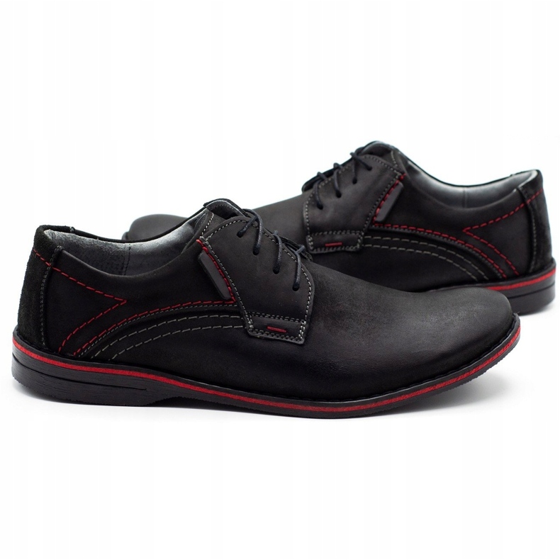Scarpe da uomo in pelle Olivier 242 nere nero 2