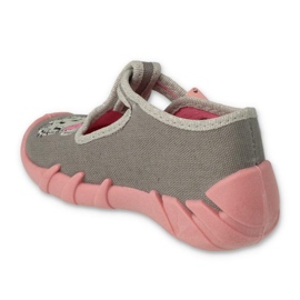 Scarpe per bambini Befado 110P453 rosa grigio 2