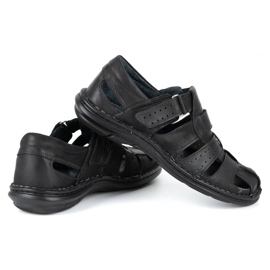 Olivier Sandali neri da uomo 467 nero 4