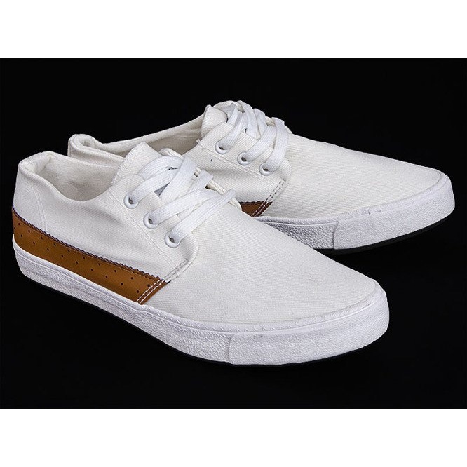 Sneakers casual in tessuto Y010 bianche bianco 1