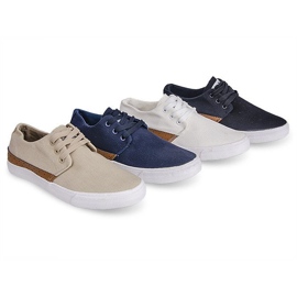 Sneakers casual in tessuto Y010 bianche bianca 2