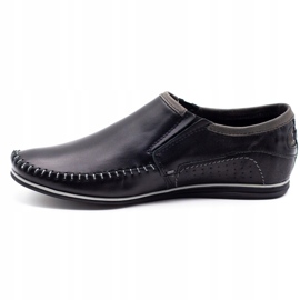 KOMODO Mocassini da uomo in pelle 847 neri nero 1