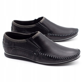 KOMODO Mocassini da uomo in pelle 847 neri nero 2