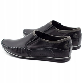 KOMODO Mocassini da uomo in pelle 847 neri nero 4