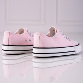 Sneakers da bambino Vico rosa con elastici 2